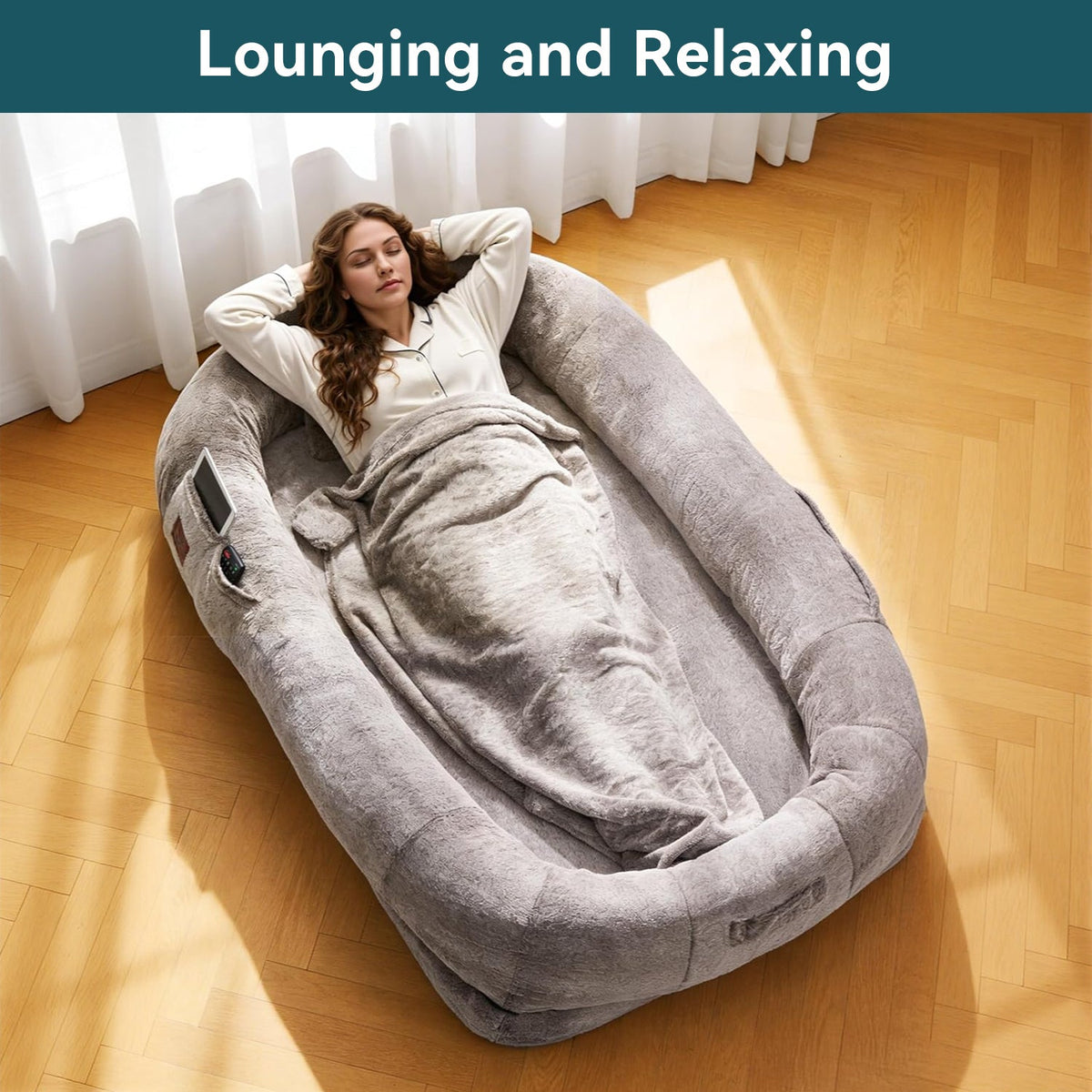 Washable Human Dog Bed for Adults, 75 x 47 Inch