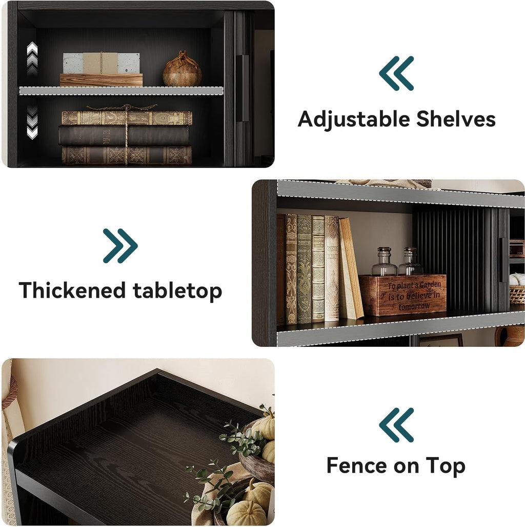 43-Inch Sideboard Buffet with Built-In Power Station