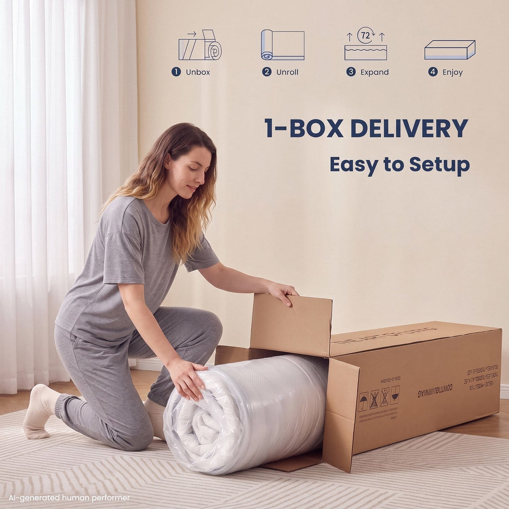 10 Inch Memory Foam Mattress with Cooling Ice Silk Cover