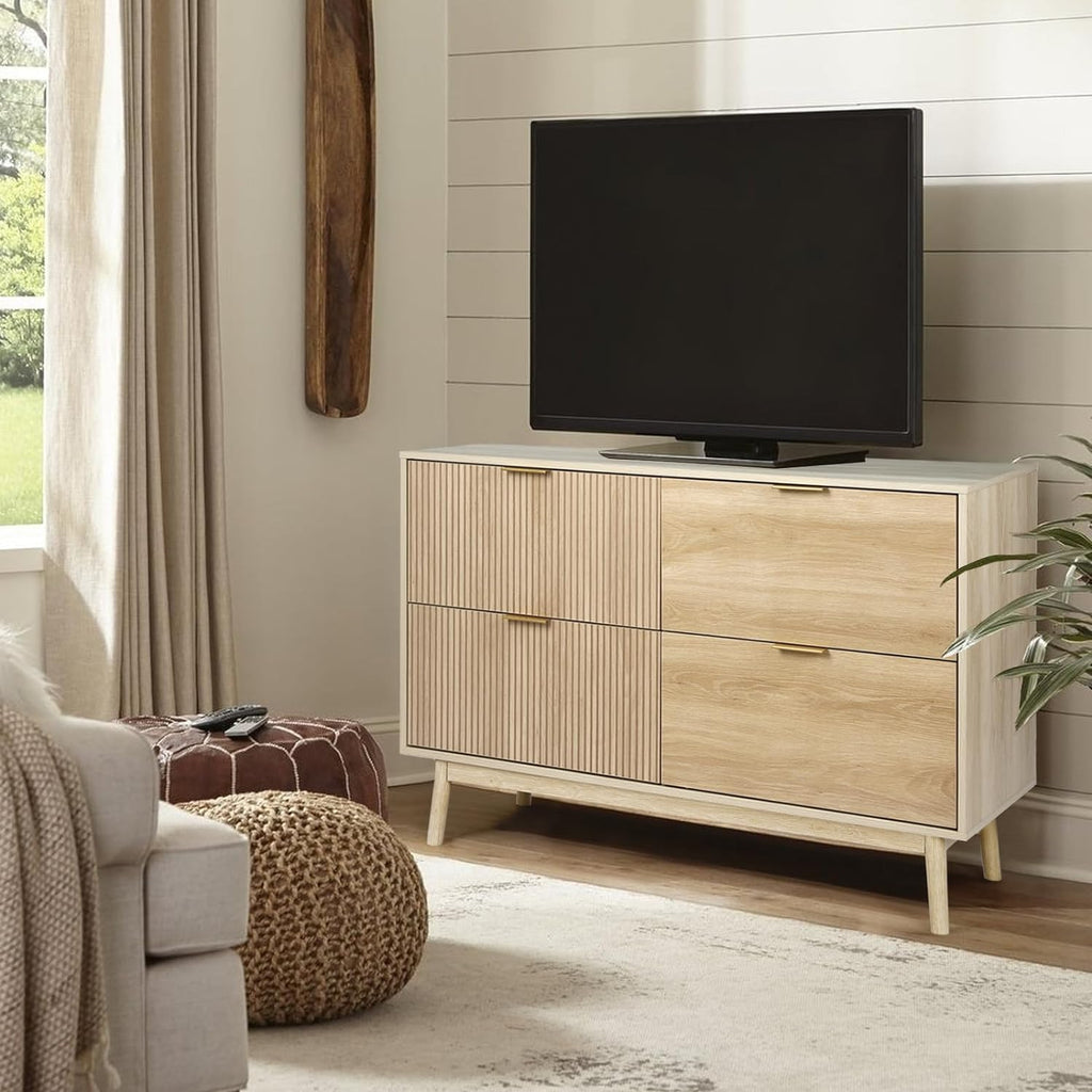 4 Drawer Farmhouse Dresser with Wide Drawers