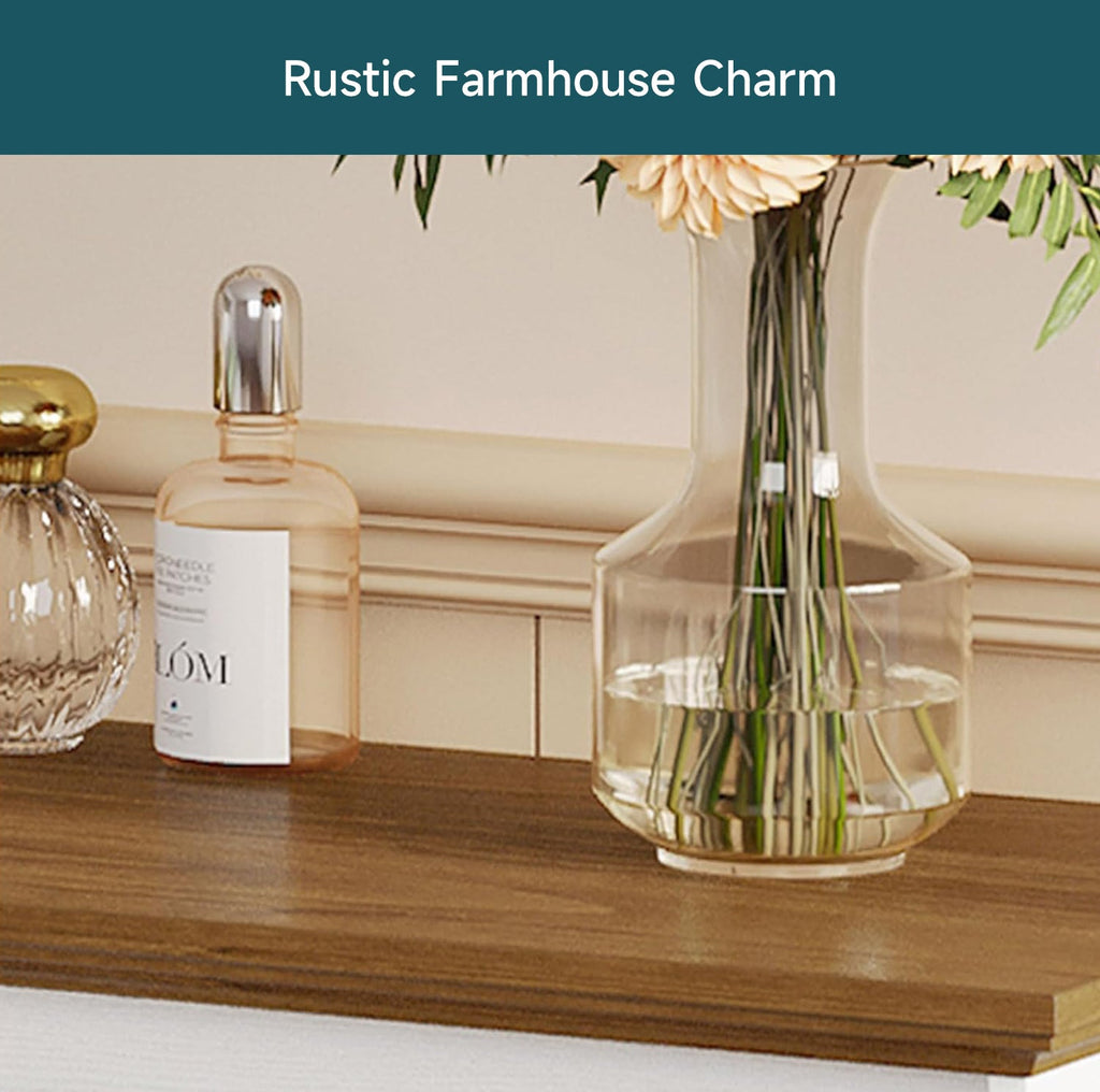 55.1 Inch Farmhouse 6 Drawer Dresser