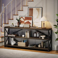 70.8 Inch Industrial Console Table with 3-Tier Shelf