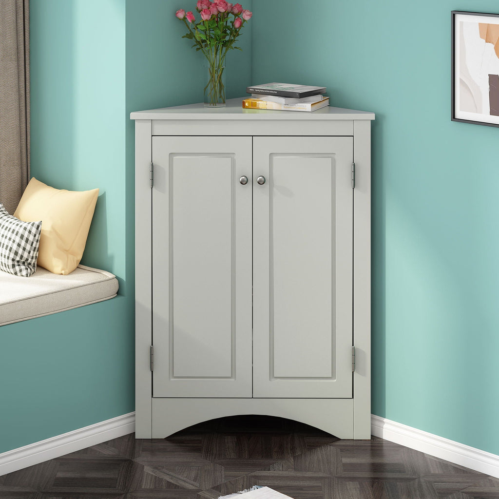 Triangle Bathroom Storage Cabinet, Adjustable Shelves