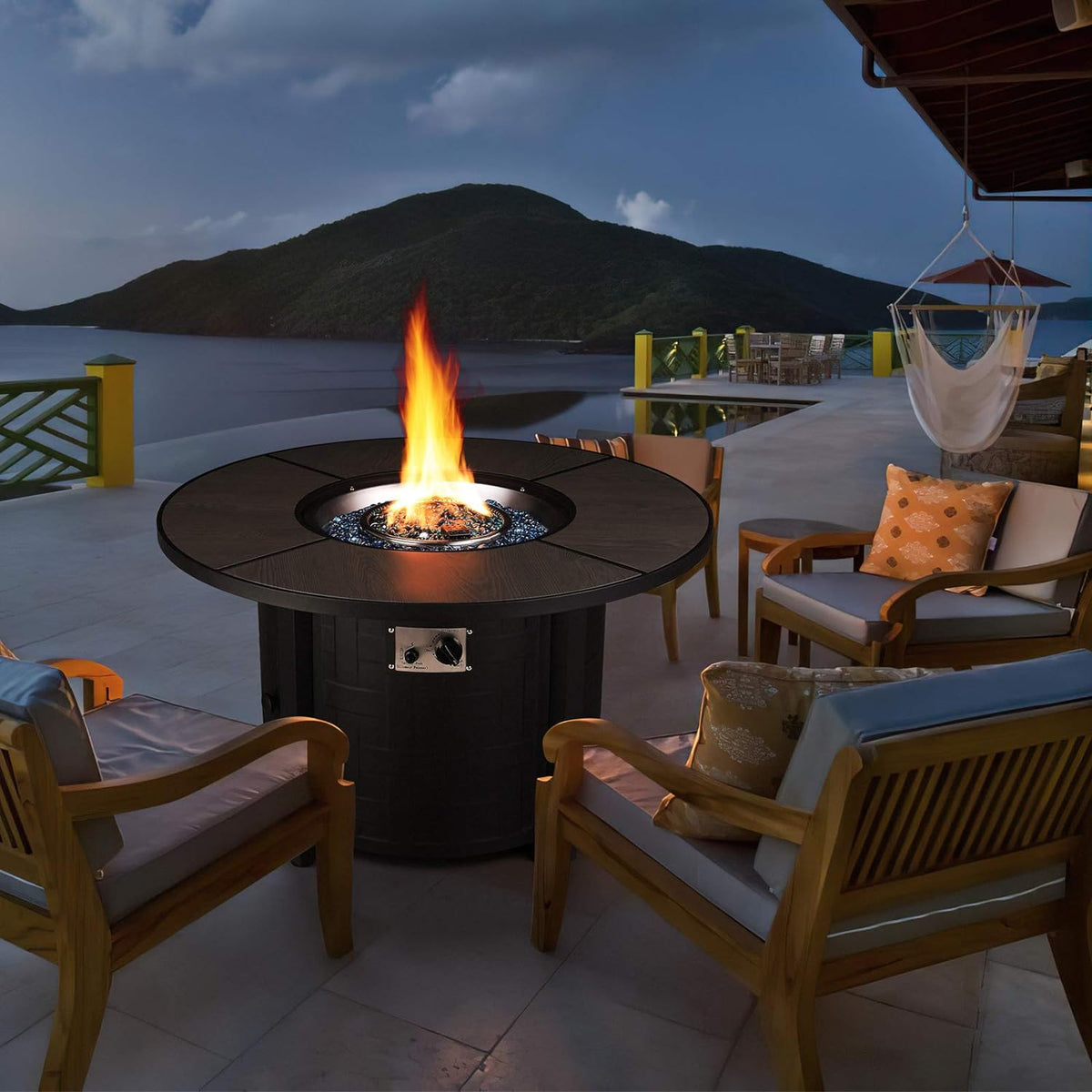 42 Inch Propane Fire Pit Table, 50,000 BTU