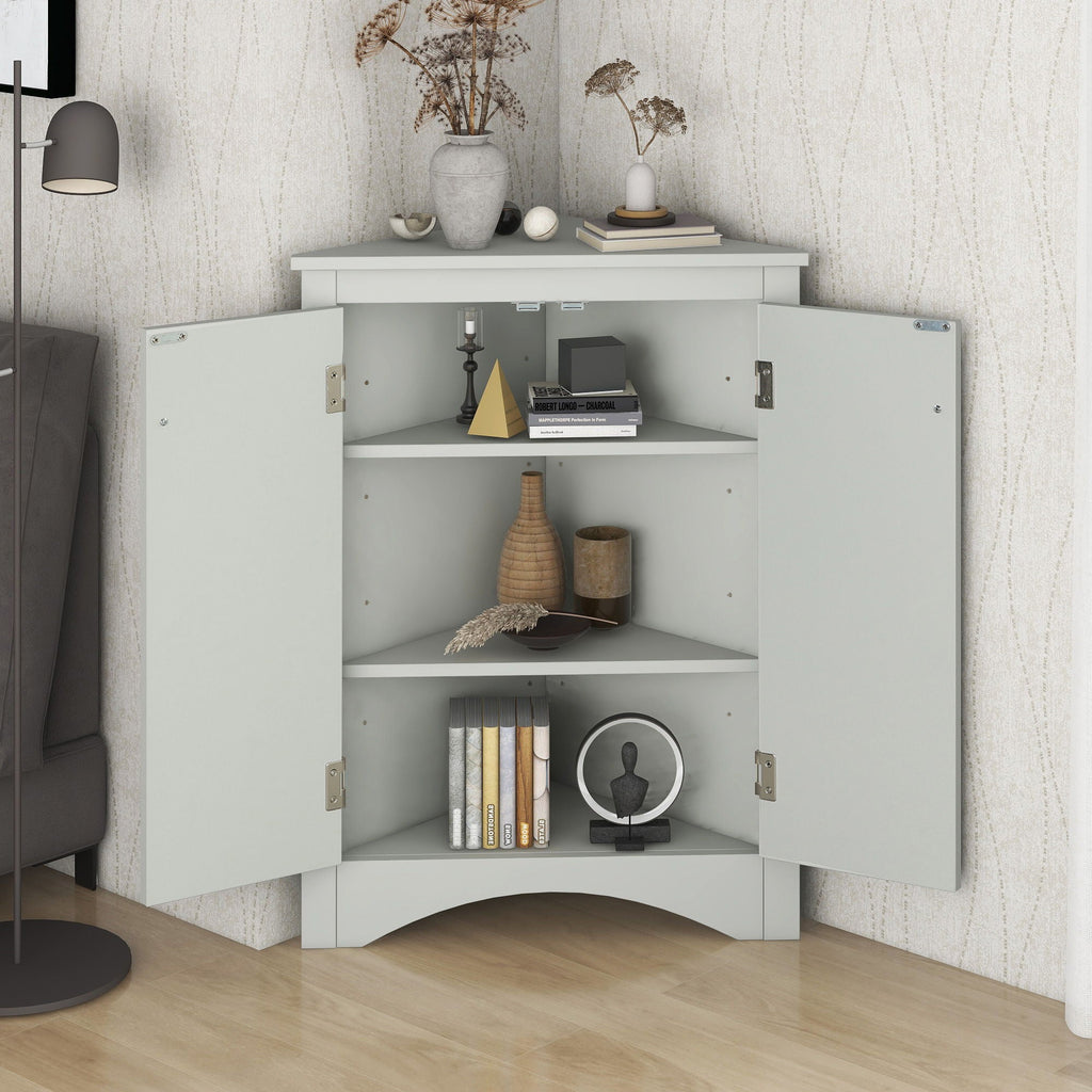 Triangle Bathroom Storage Cabinet, Adjustable Shelves
