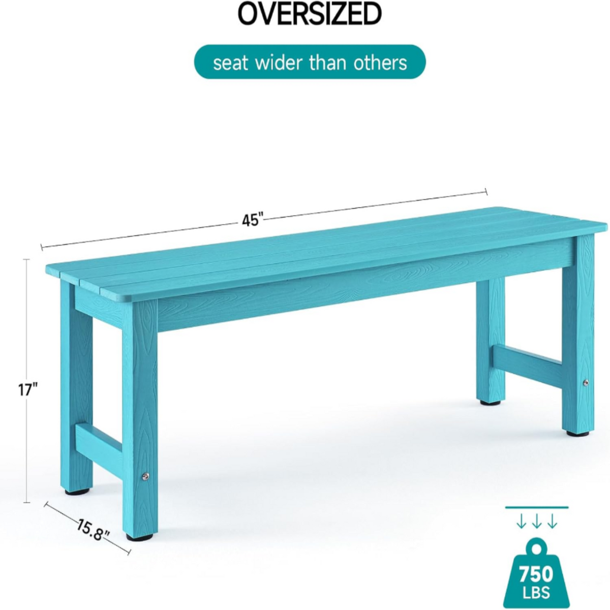 HDPS Outdoor Patio and Garden Bench