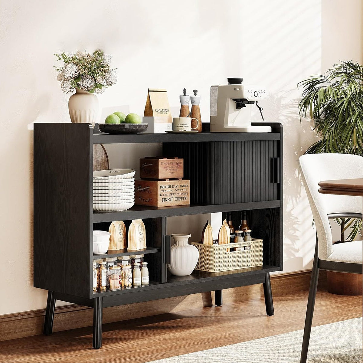 43-Inch Sideboard Buffet with Built-In Power Station