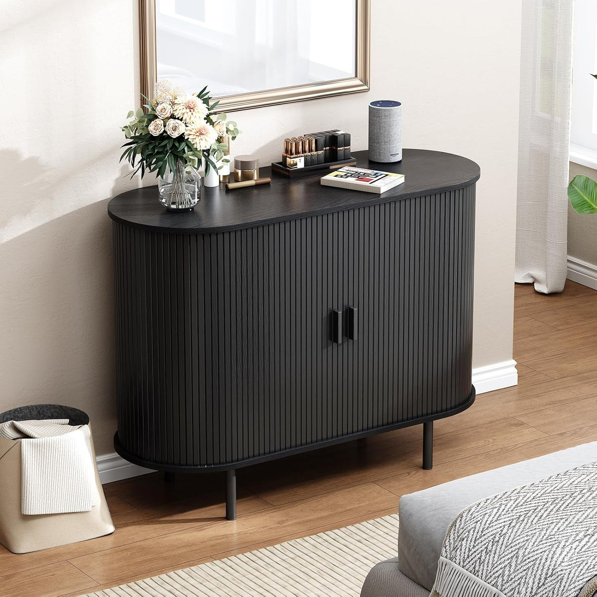 40 Inch Sideboard Buffet Cabinet with Sliding Door