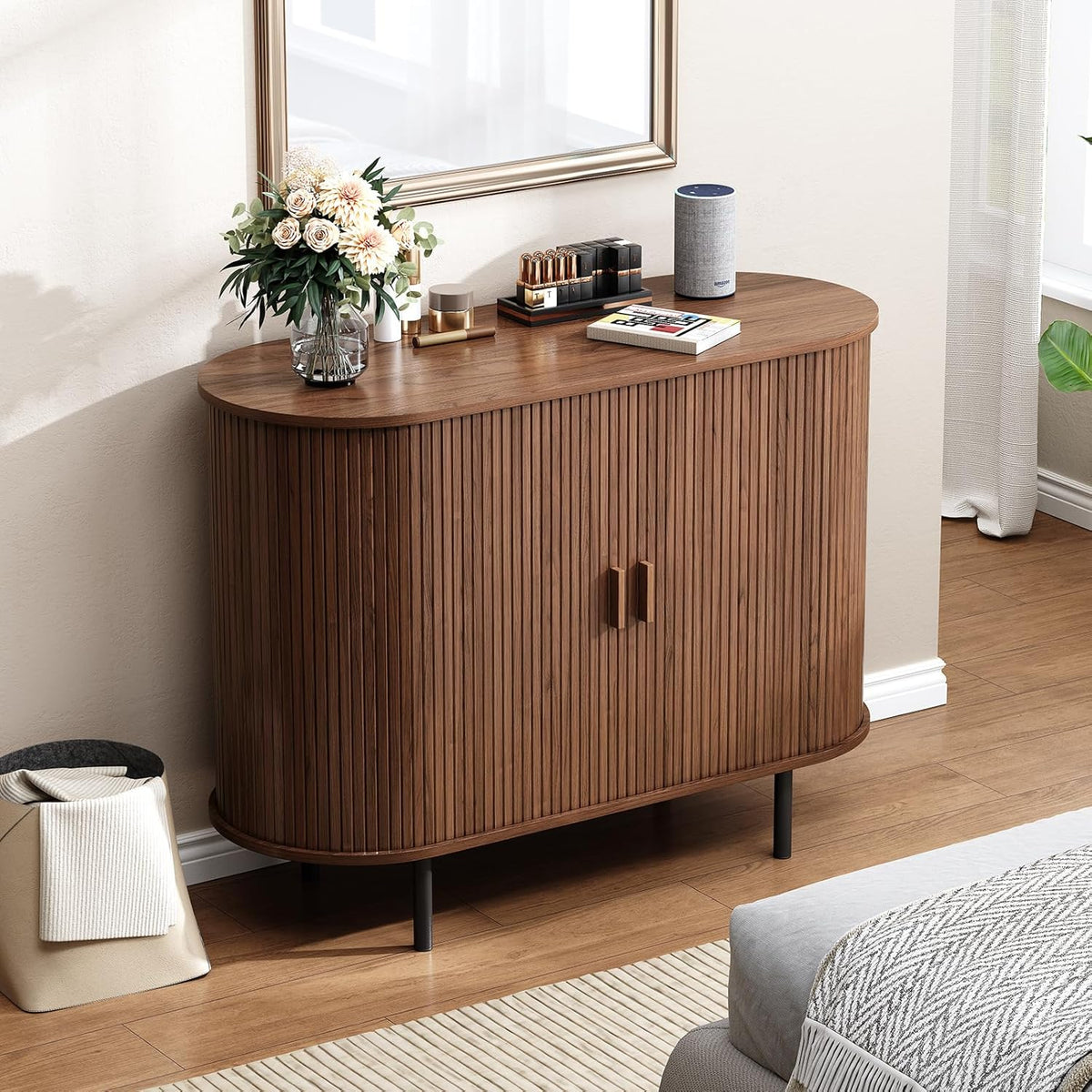 40 Inch Sideboard Buffet Cabinet with Sliding Door