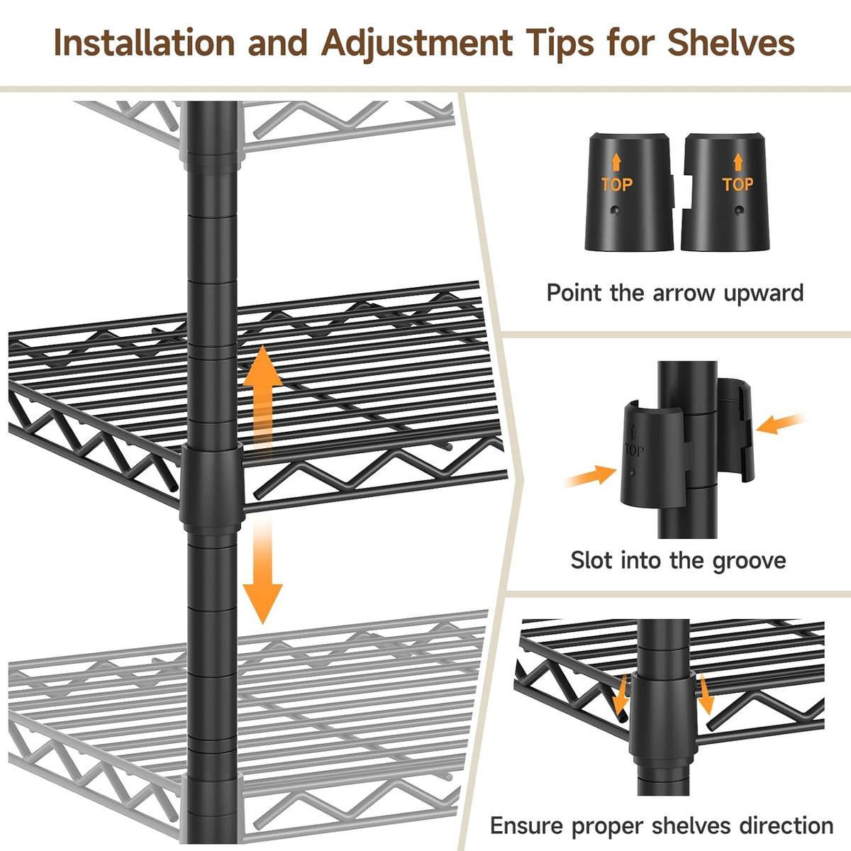 Heavy Duty Freestanding Clothes Rack with 9 Shelves