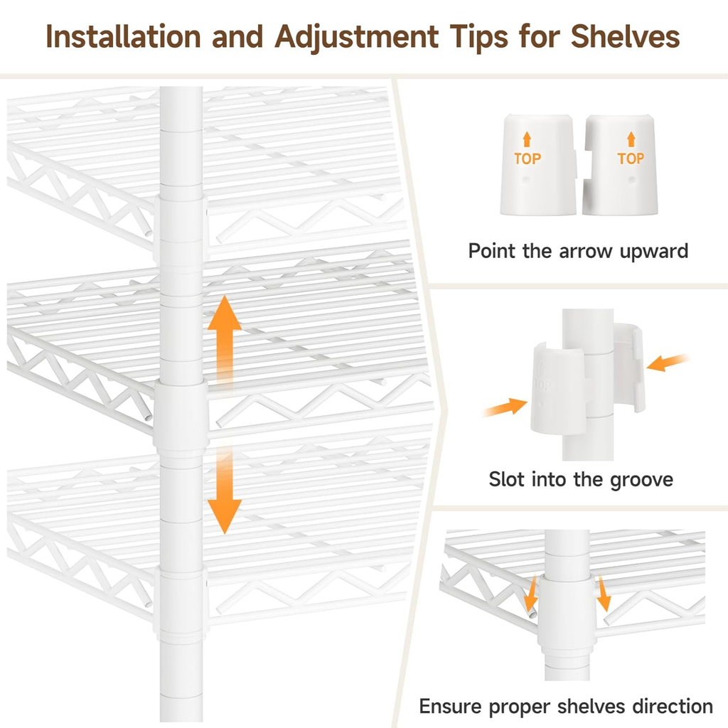 Heavy Duty Freestanding Clothes Rack with 9 Shelves
