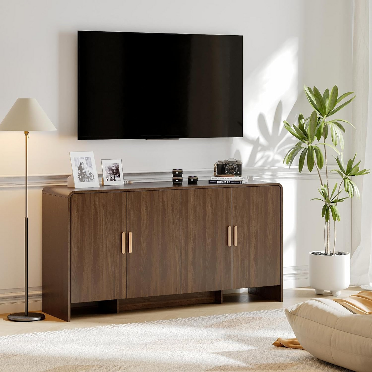 60 in Farmhouse Buffet Sideboard with 4 Doors