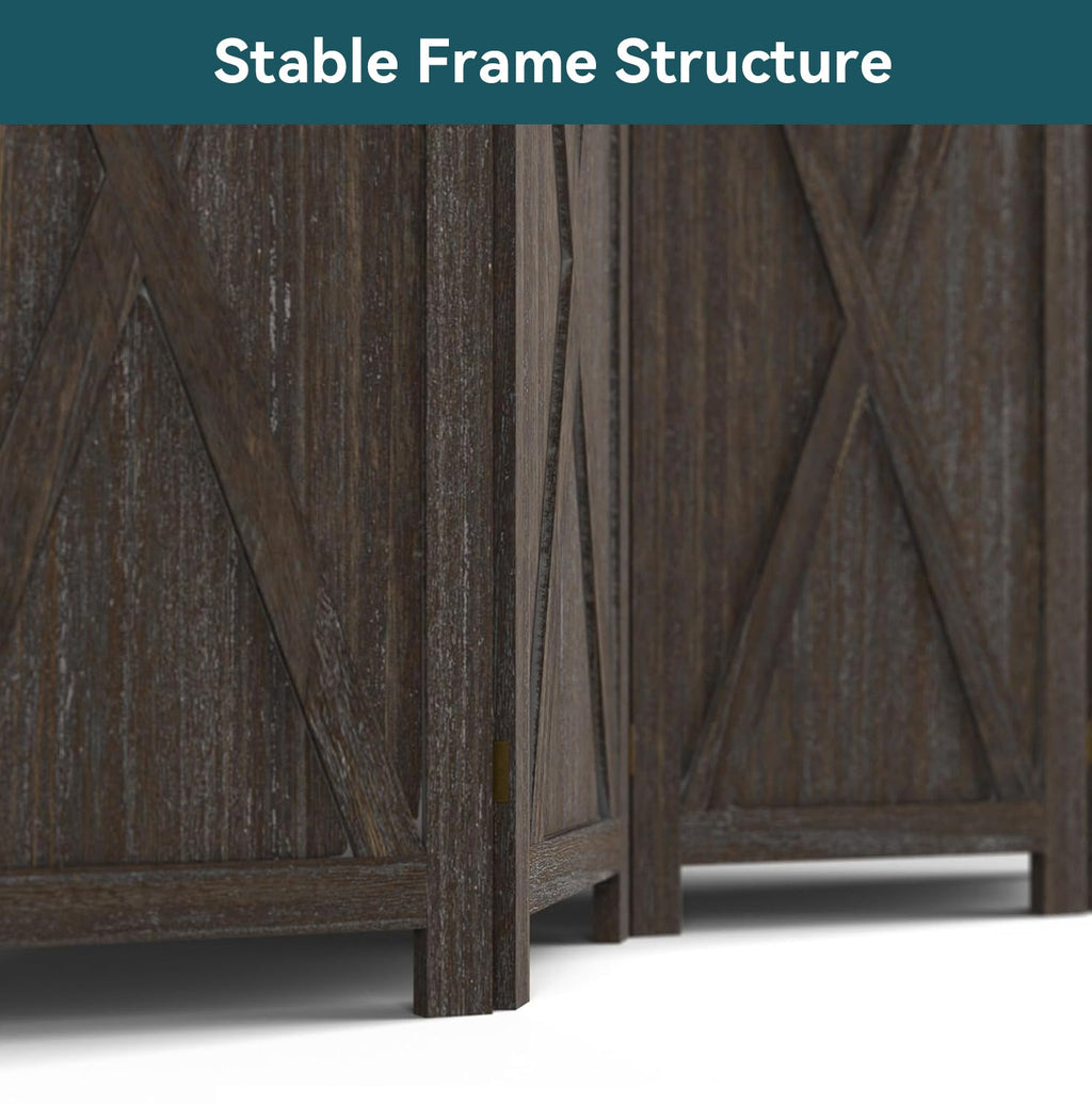 5.5 ft Solid Wood Folding Room Divider