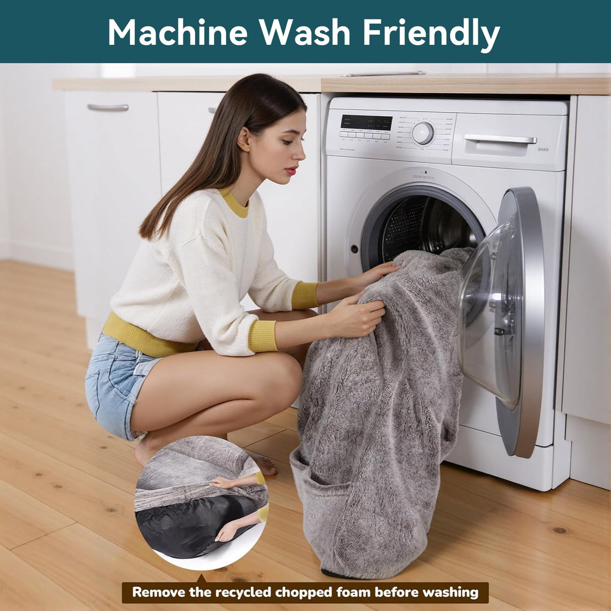 Washable Human Dog Bed for Adults, 75 x 47 Inch