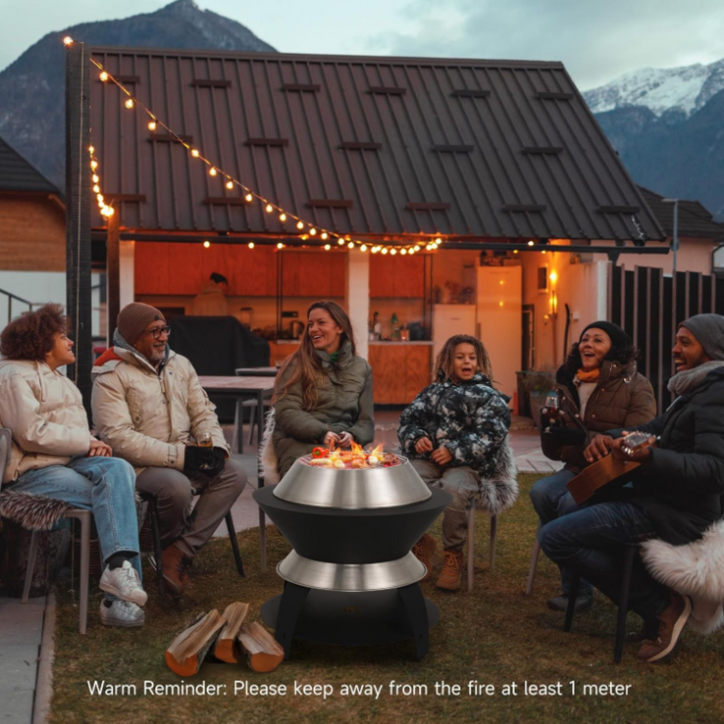 Stainless Steel Smokeless Wood Burning Fire Pit