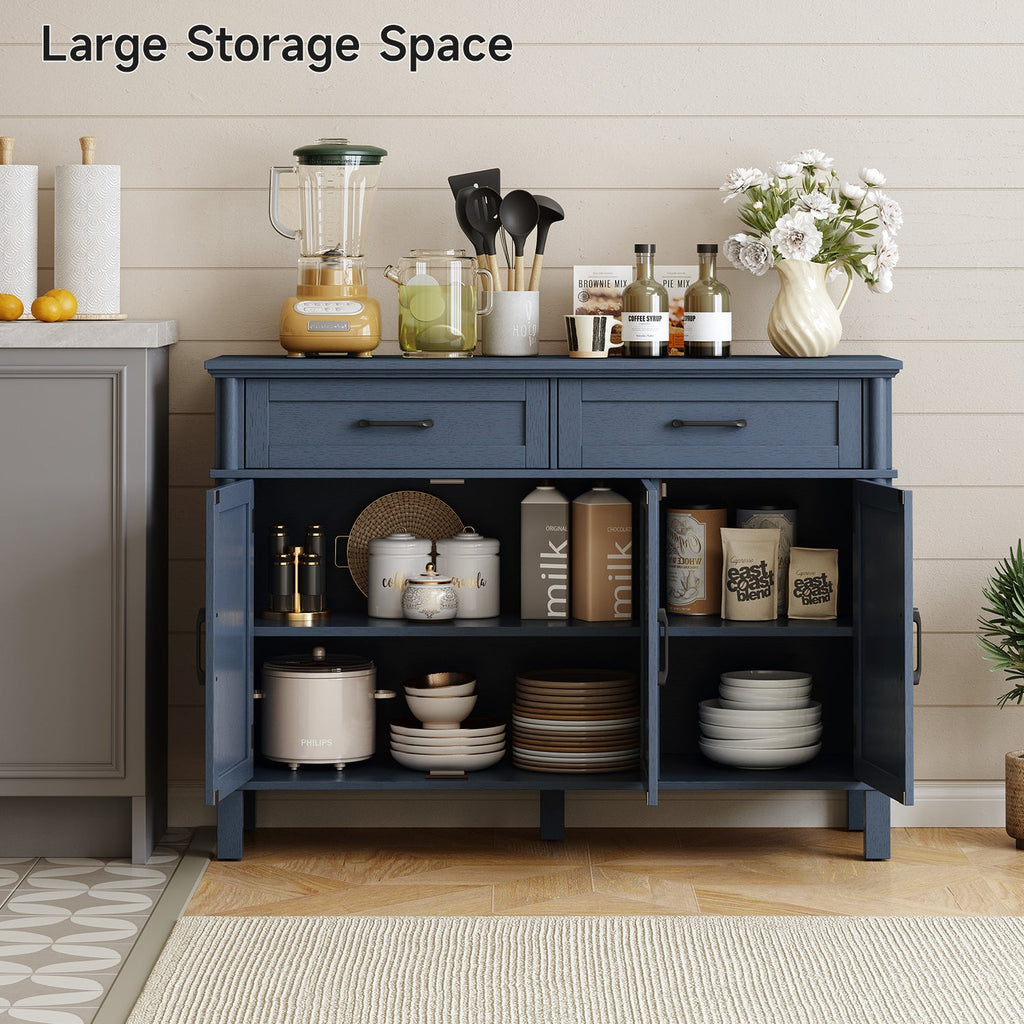 Wood Buffet Sideboard with 2 Drawers and 3 Doors