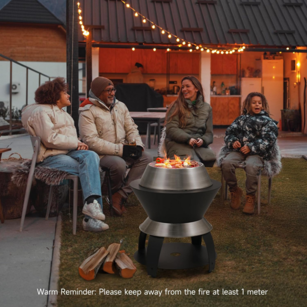 Stainless Steel Smokeless Wood Burning Fire Pit