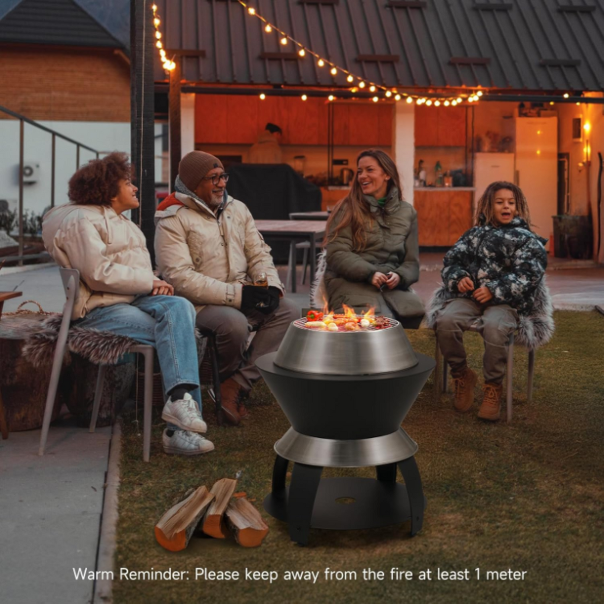 Stainless Steel Smokeless Wood Burning Fire Pit