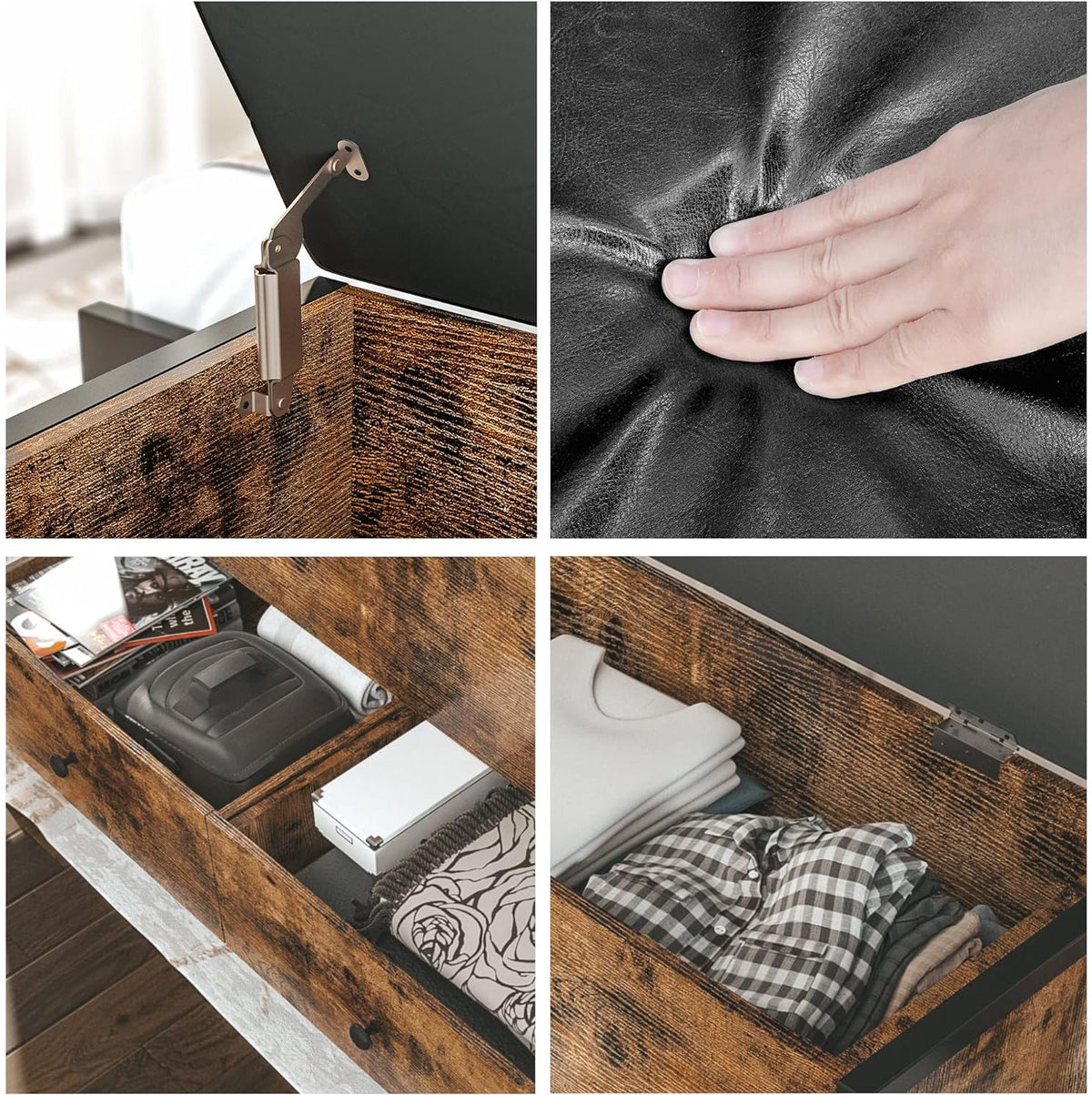 Flip-Top Shoe Storage Bench