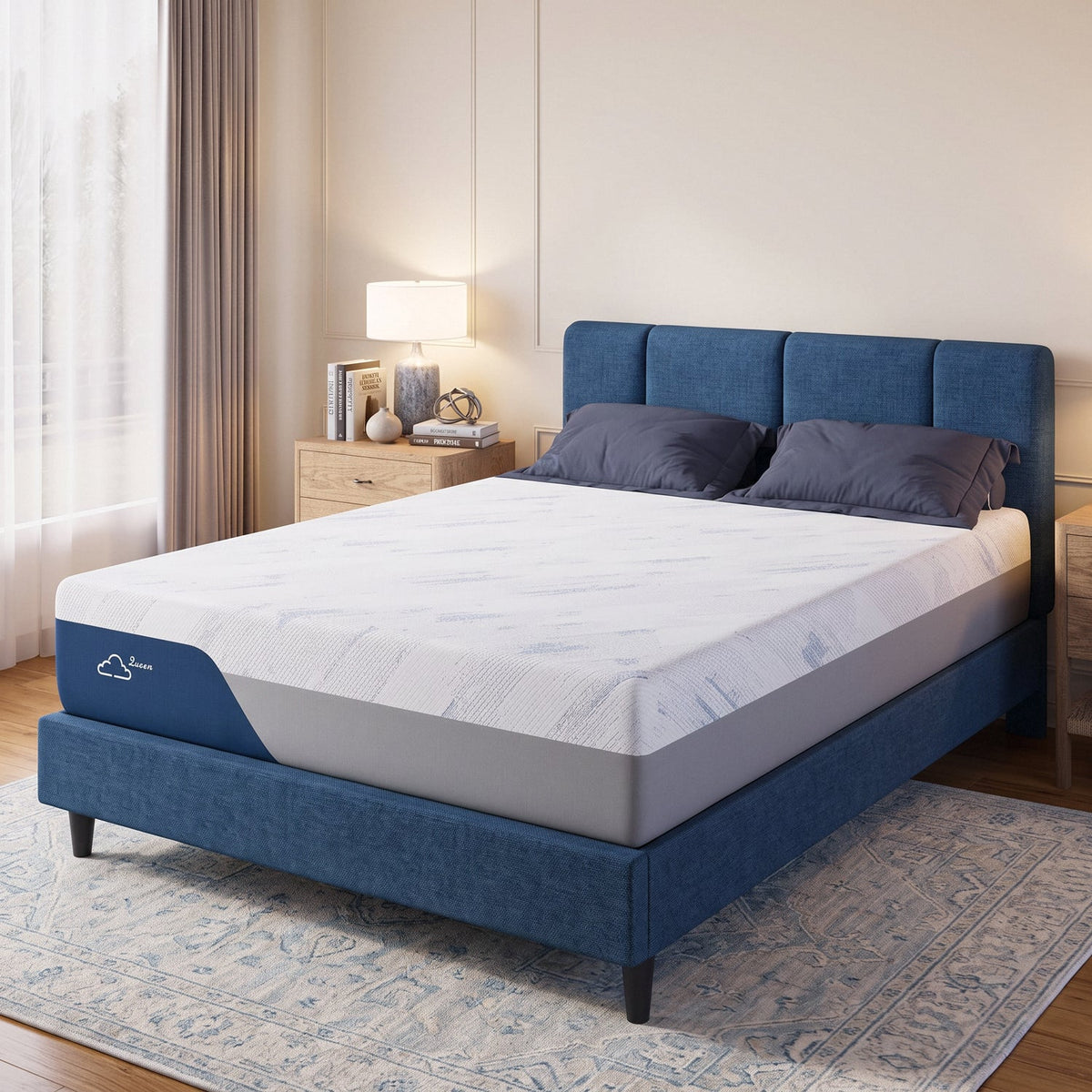 12 Inch Memory Foam Mattress with Cooling Ice Silk Cover