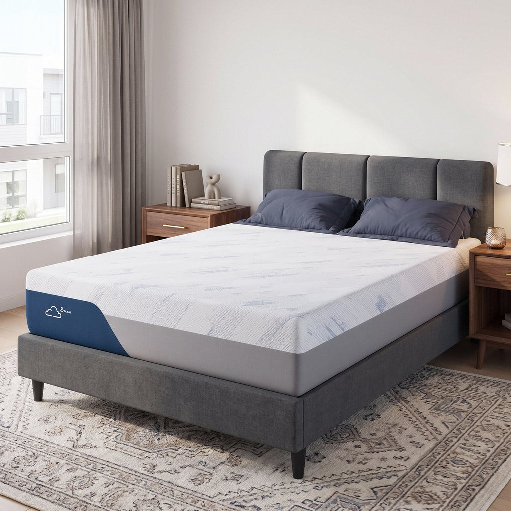 10 Inch Memory Foam Mattress with Cooling Ice Silk Cover