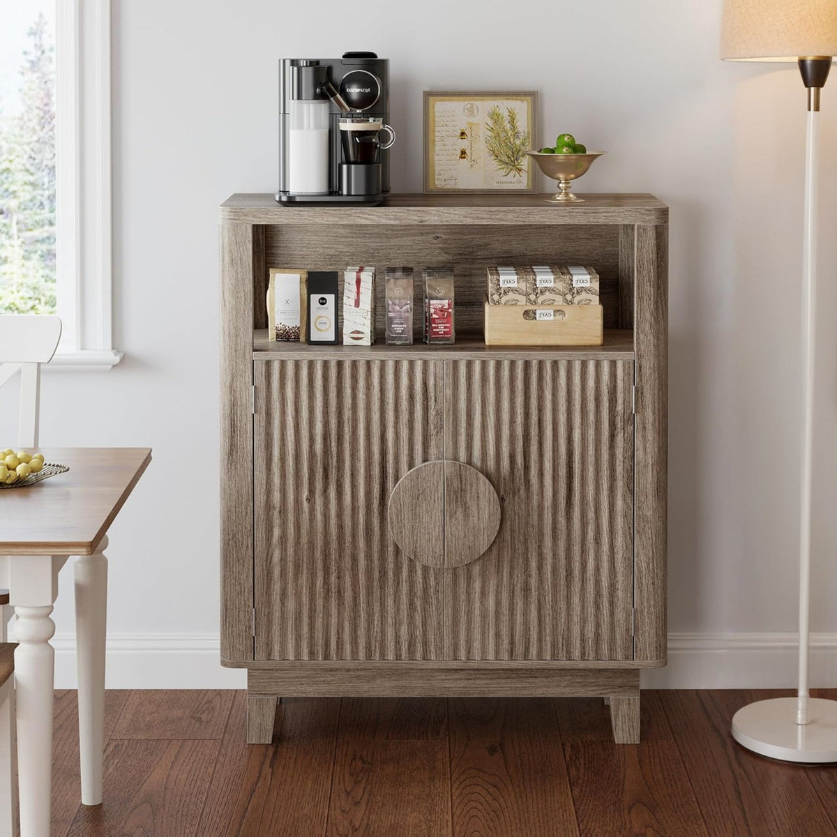 Farmhouse Storage Cabinet Sideboard and Coffee Bar