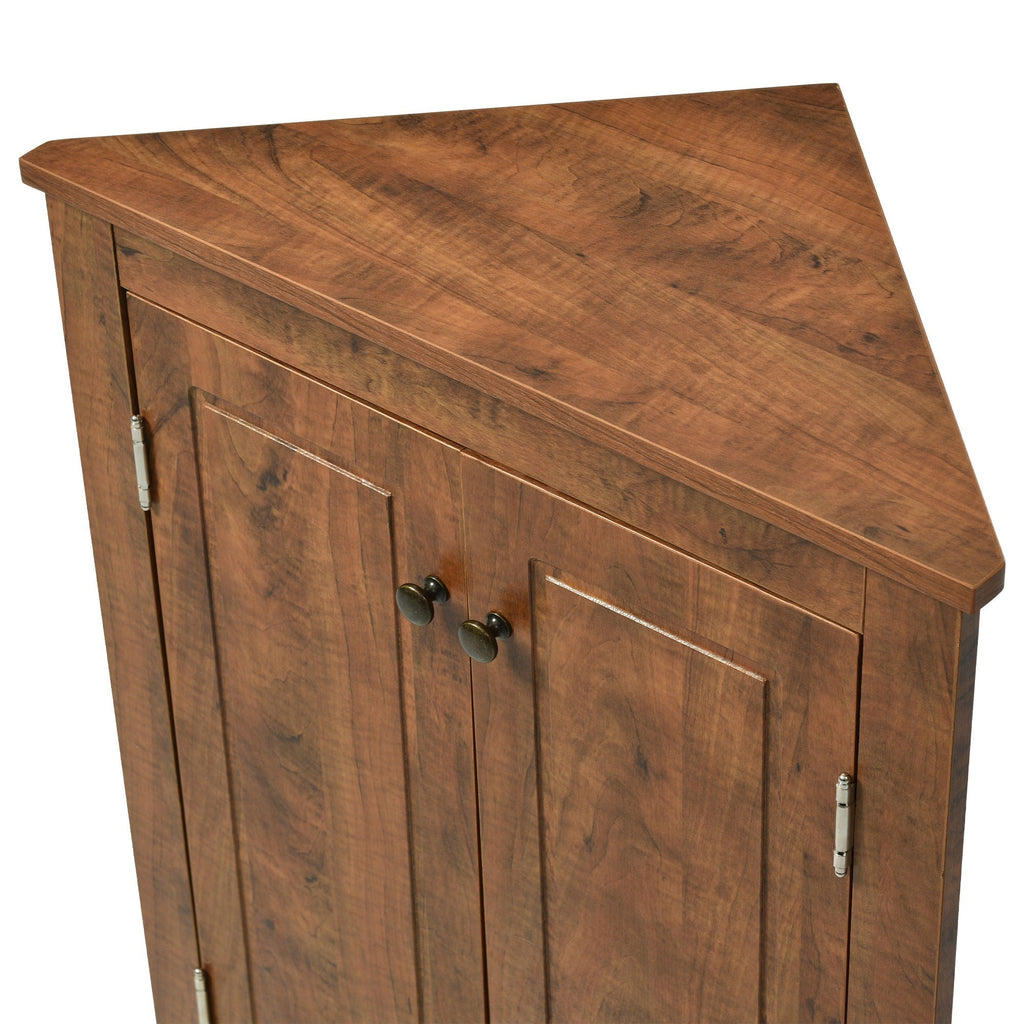 Triangle Bathroom Storage Cabinet, Adjustable Shelves