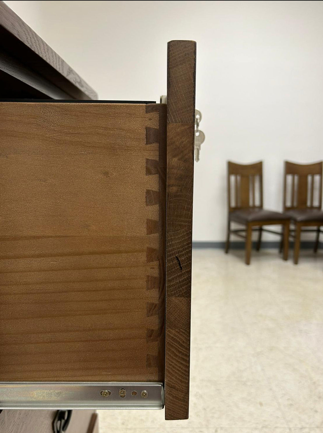 Mission Solid Oak 3-Drawer File Cabinet