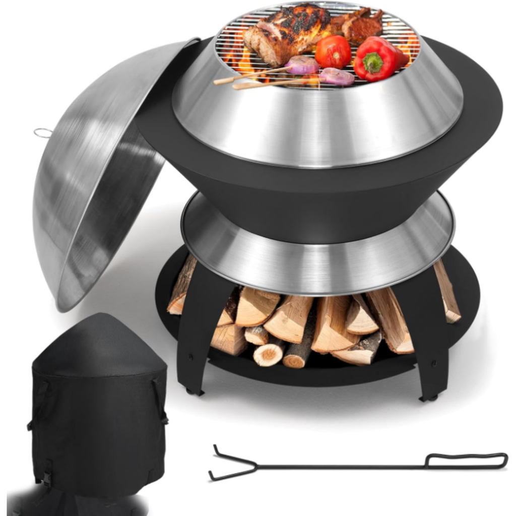 Stainless Steel Smokeless Wood Burning Fire Pit