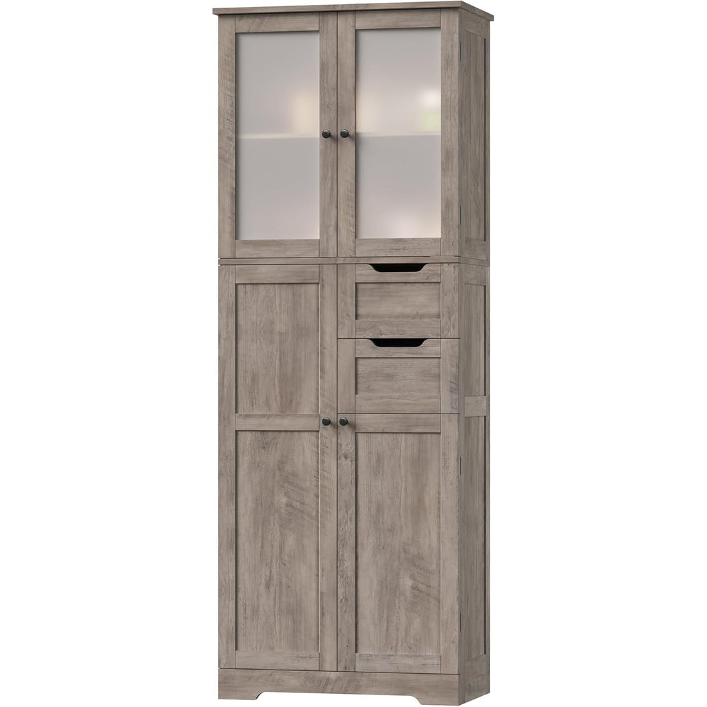 67 in Tall Bathroom Storage Cabinet with Drawers