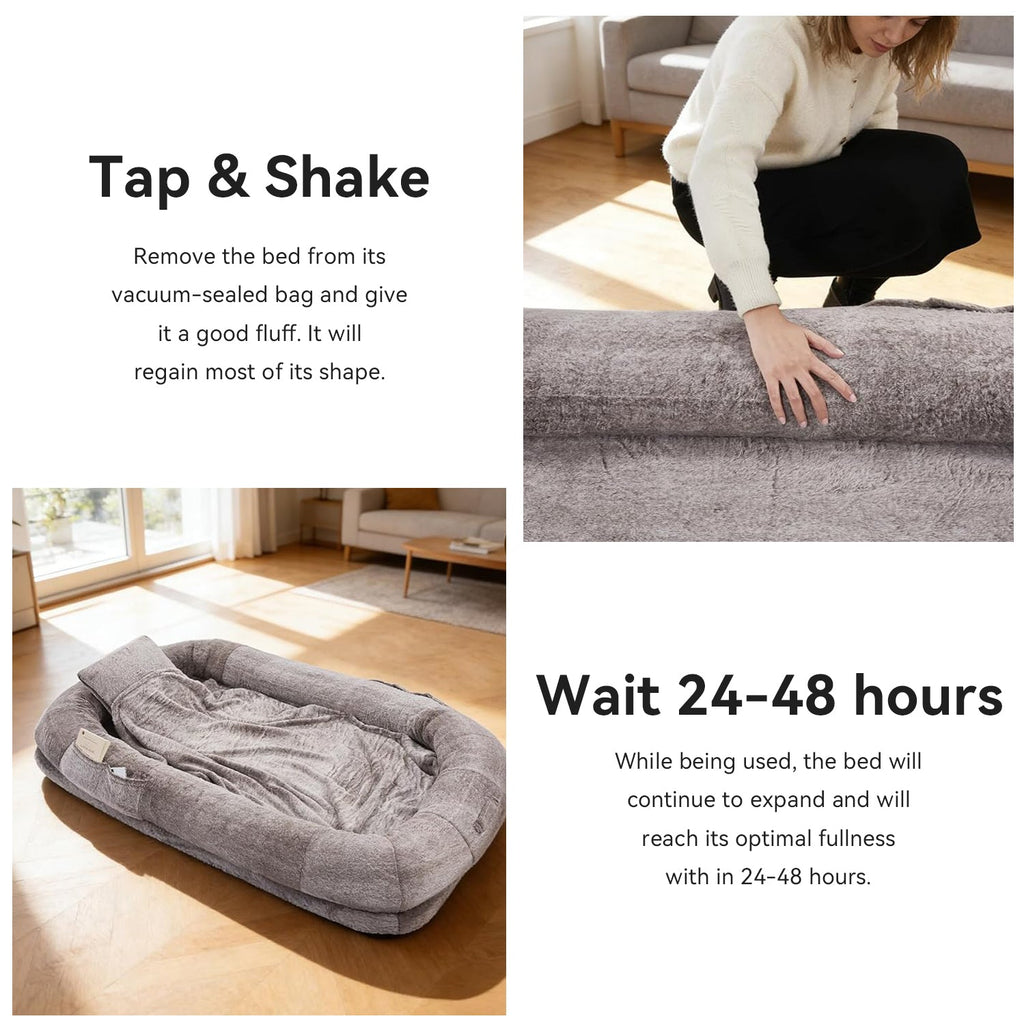 Washable Human Dog Bed for Adults, 75 x 47 Inch