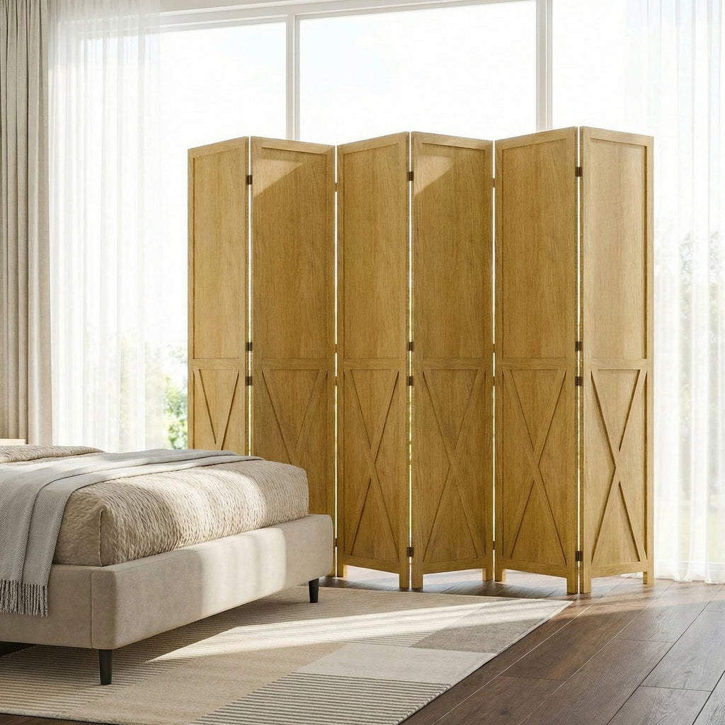 5.5 ft Solid Wood Folding Room Divider