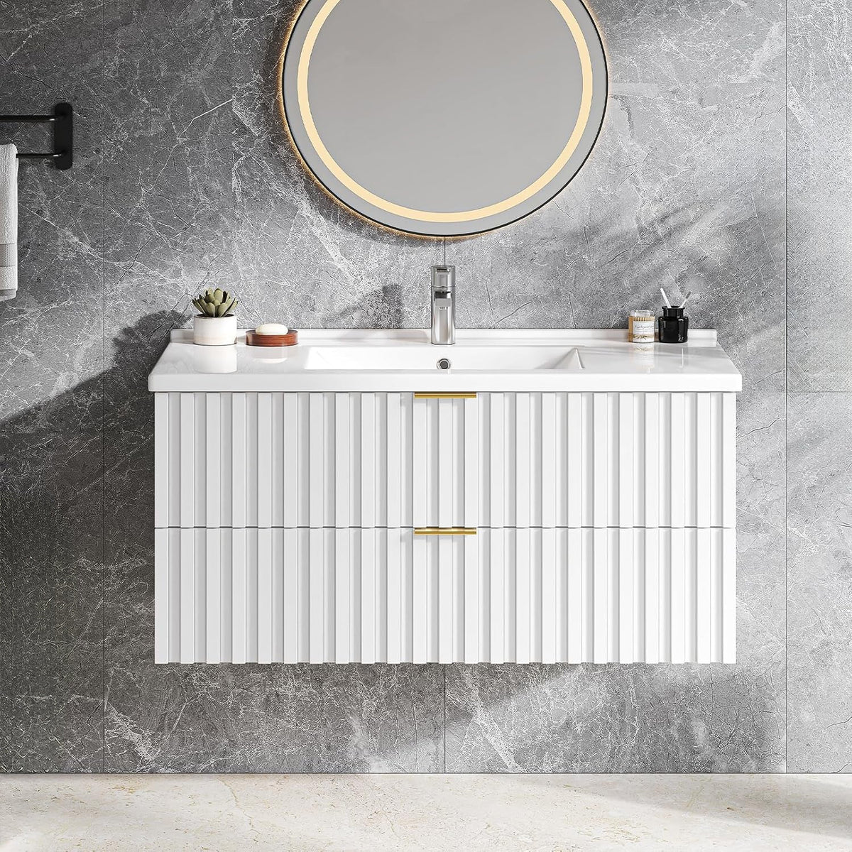 36 Inch Wall-Mounted Floating Bathroom Vanity