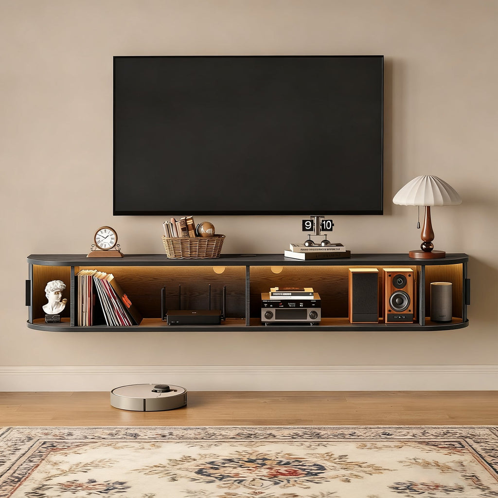 71 in Floating TV Stand with LED Lights