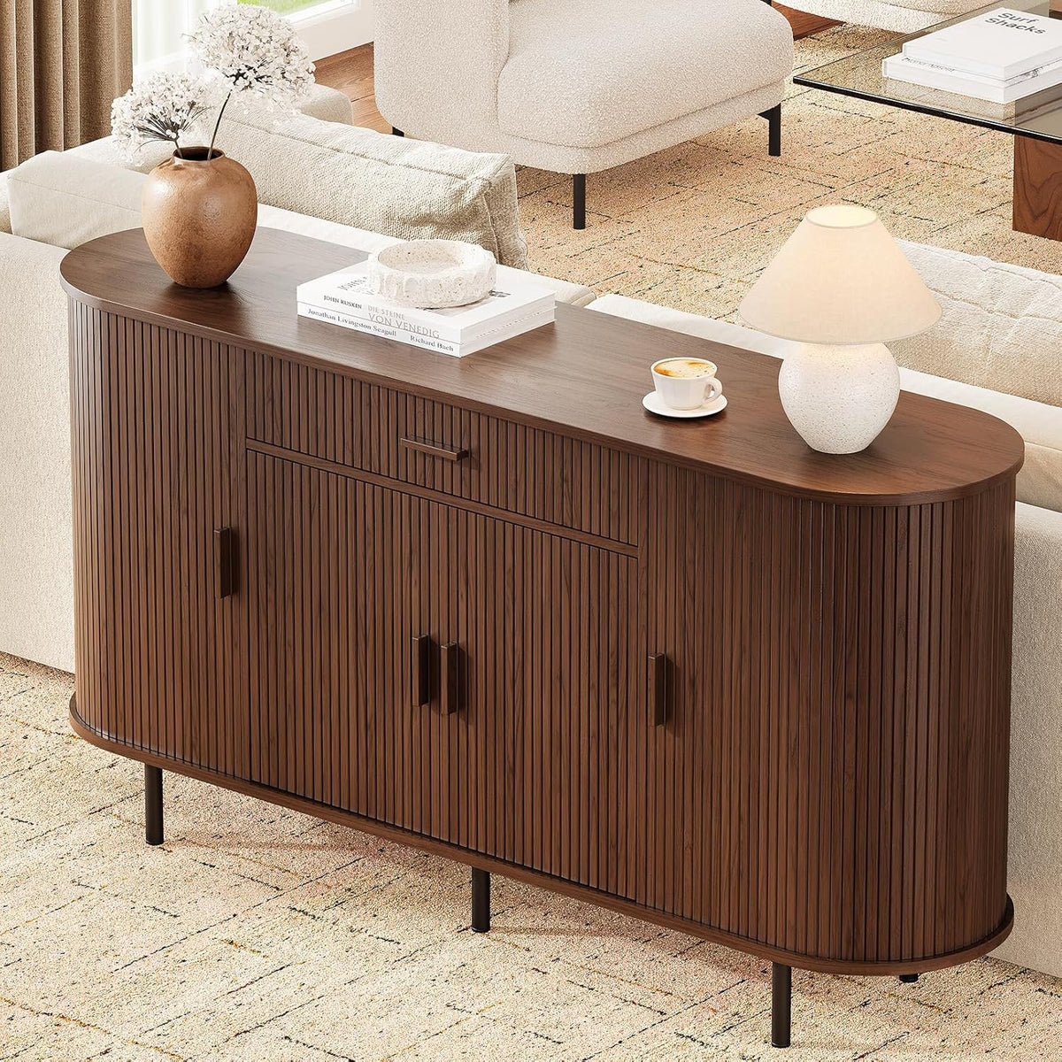 63 Inch Sideboard Buffet Cabinet with Sliding Door