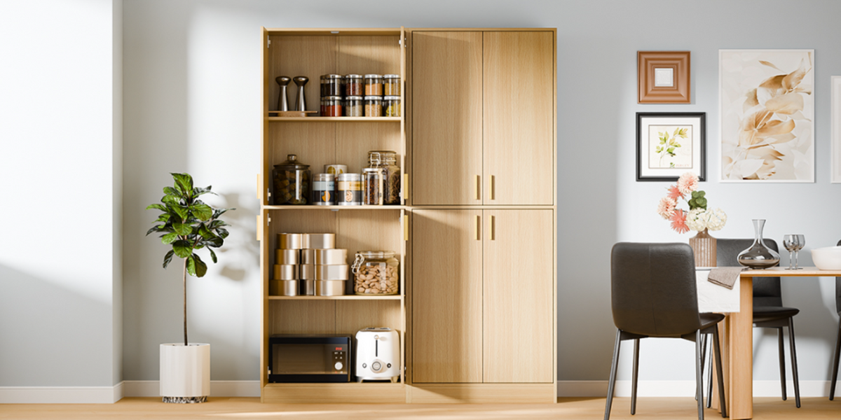 71 Inch Tall Kitchen Pantry Cabinet with Shelves