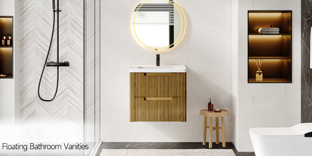 24-Inch Small Floating Bathroom Vanity with Sink