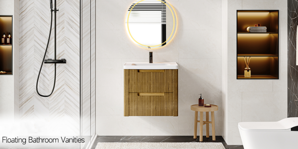 24-Inch Small Floating Bathroom Vanity with Sink
