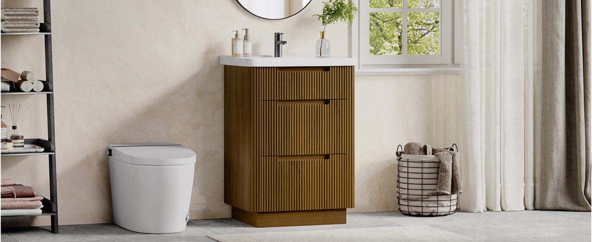 24 Inch Freestanding Bathroom Vanity with Sink