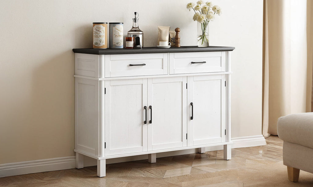 Wood Buffet Sideboard with 2 Drawers and 3 Doors