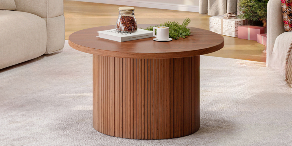 31.5 Inch Round Drum Coffee Table