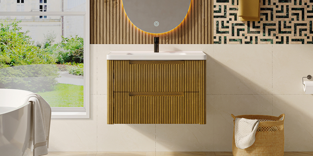 32-Inch Floating Bathroom Vanity with Sink