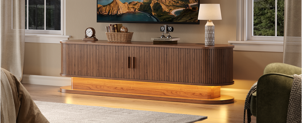 70 Inch Fluted TV Stand for 80 Inch TVs