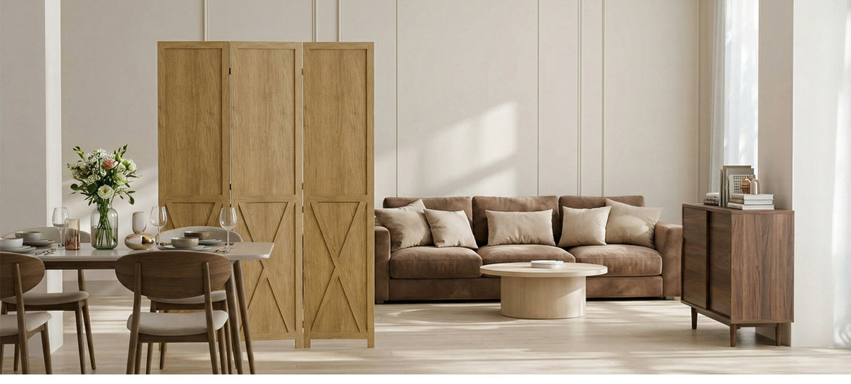 5.5 ft Solid Wood Folding Room Divider