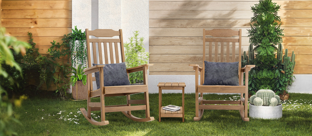 HDPS Outdoor Rocking Chair, Up to 350 lbs