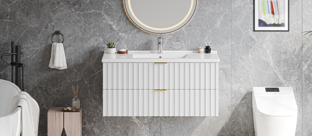 36 Inch Wall-Mounted Floating Bathroom Vanity