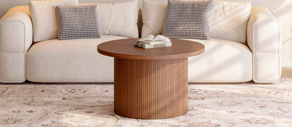 31.5 Inch Round Drum Coffee Table