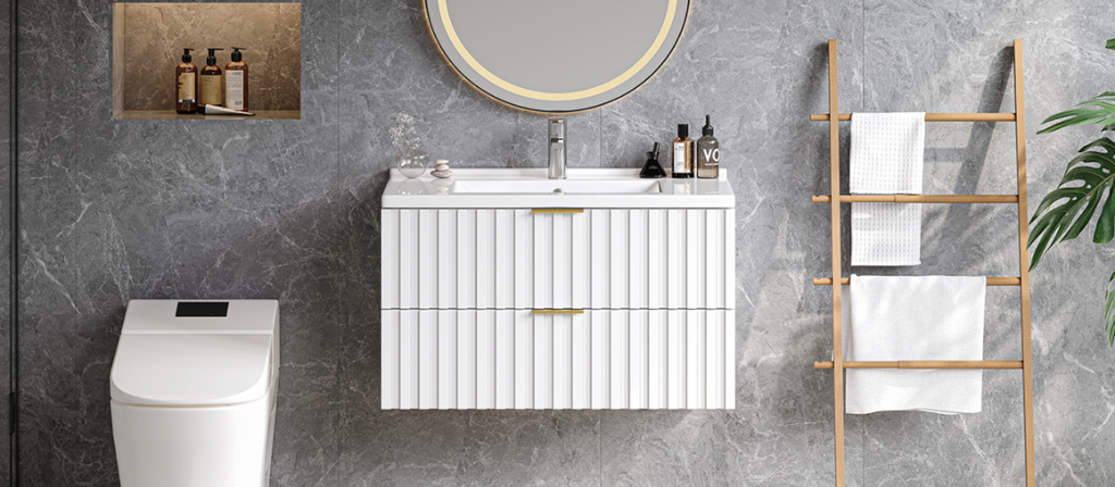 30 Inch Wall-Mounted Floating Bathroom Vanity