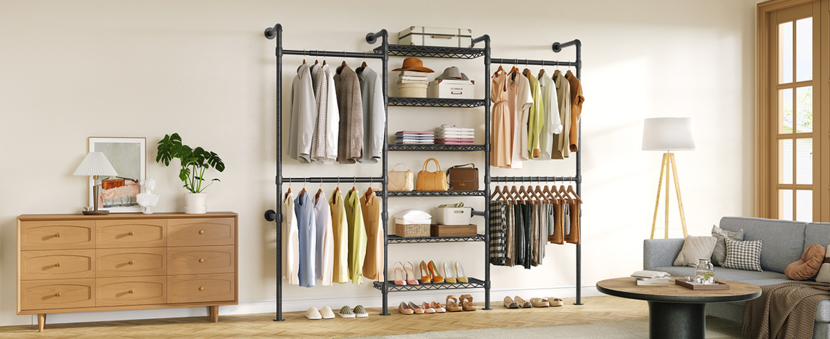 Wall Mounted Industrial Pipe Closet System