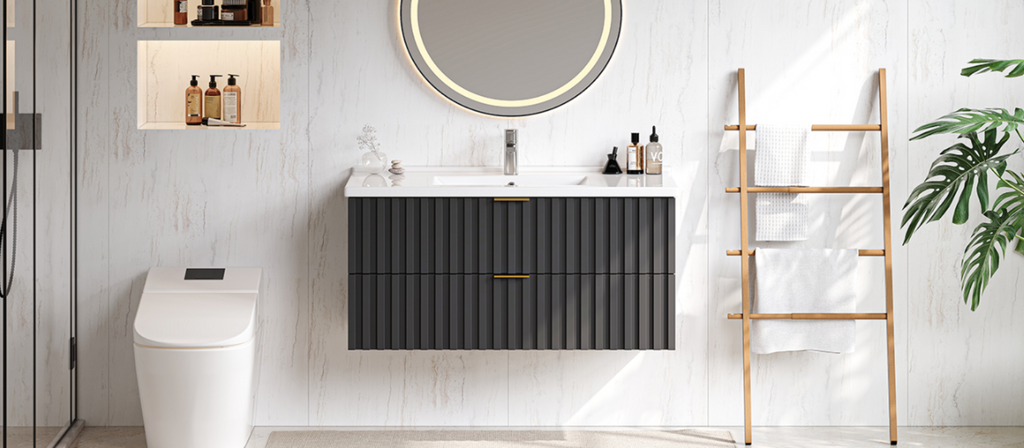 36 Inch Wall-Mounted Floating Bathroom Vanity